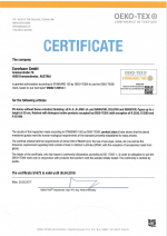 Certifikát OEKO+TEX netoxický materiál.
