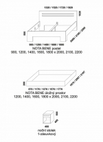 Rozměry Postele Nota Bene Snooze